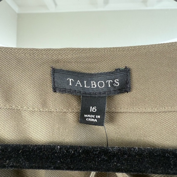 NWT Talbots Olive Green Military Lace up Front 3/4 Sleeve Shirt Dress Size 16 - Picture 4 of 4